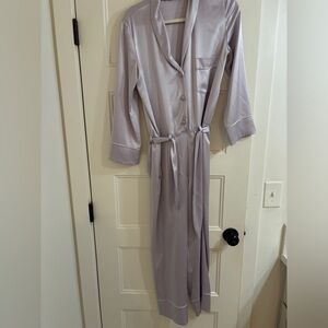 Nanushka Lavender Satin jumpsuit  with Tie Waist